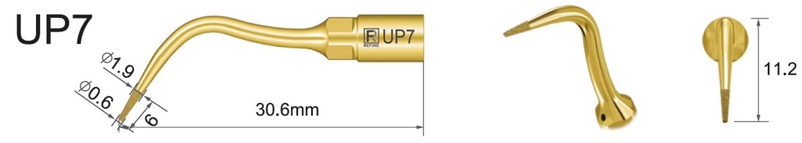 UP7 Ultraschallspitze für Parodontalnachsorge – kompatibel mit Mectron®